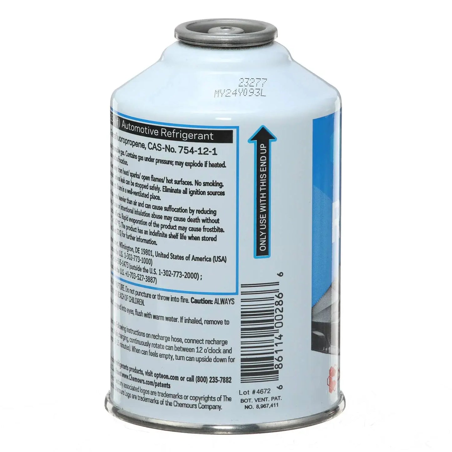 Chemours Opteon YF 1234YF Refrigerant – 12 oz Can - XAP Solutions
