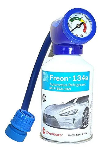 Chemours Freon R-134a Refrigerant 12oz Can with Gauge & Hose Dispenser – Automotive A/C Recharge Kit - XAP Solutions